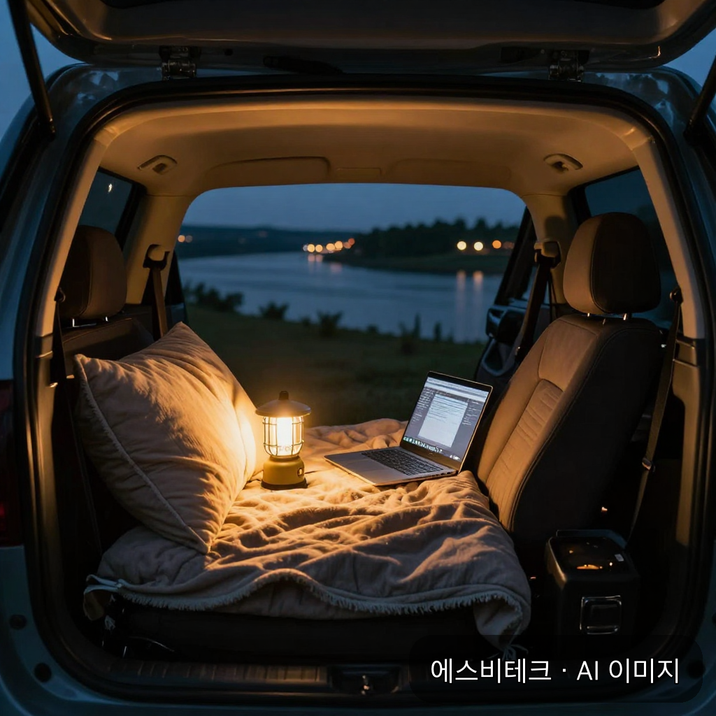 차 안에서 보내는 한여름의 밤