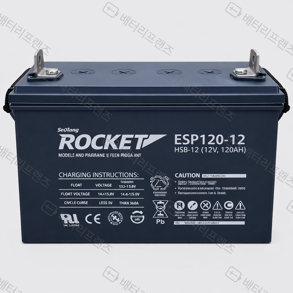 로케트 ESP120-12 산업용 배터리 12V 120Ah 산업용 배터리 상품 이미지