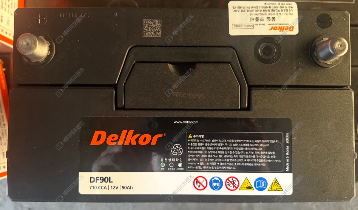 DF90L 배터리 L형 단자 방향 예시